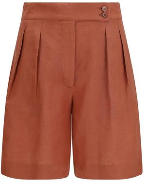 Loro Piana Dorin Pleated Shorts - Orange
