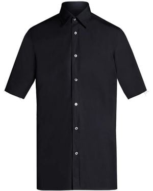 Maison Margiela Four-Stitch Short-Sleeve Shirt - Blue