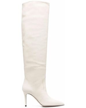 SCAROSSO X Brian Atwood Carra Leather Boots - White