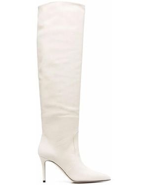 SCAROSSO X Brian Atwood Carra Leather Boots - White