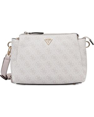 Guess Monogram Zip Satchel - Grey