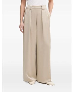 DKNY Pleated Wide-Leg Palazzo Pants - Natural