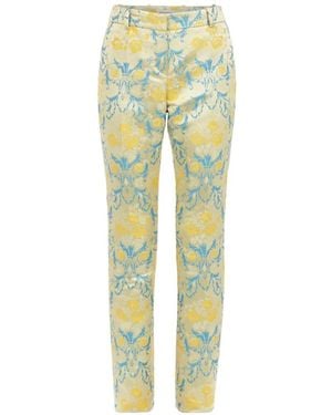Nina Ricci Pantalones Rectos Con Motivo Floral - Amarillo
