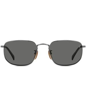 David Beckham Rectangle-Frame Sunglasses - Gray