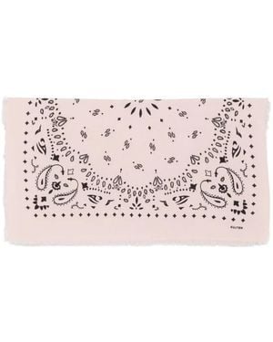 Kujten Paisley-Print Fringed Scarf - Pink