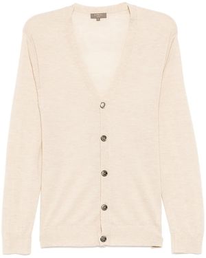 N.Peal Cashmere Curzon Fg Cardigan - Natural