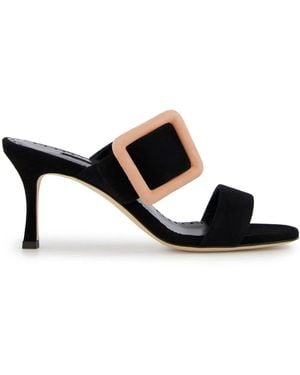 Manolo Blahnik 70Mm Gable Sandals - Black