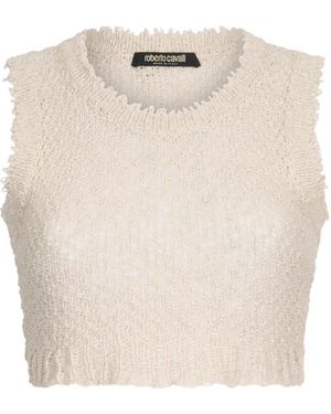 Roberto Cavalli Knitted Tank Top - Natural