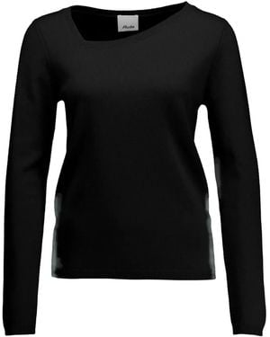 Allude Asymmetric-Neck Jumper - Black