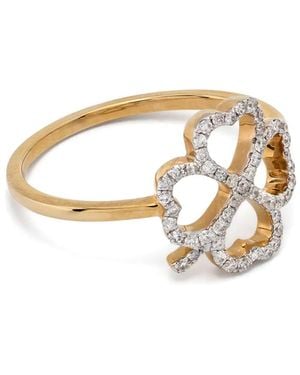 Yvonne Léon 18Kt Bague Fil Trèfle Diamonds Ring - Metallic