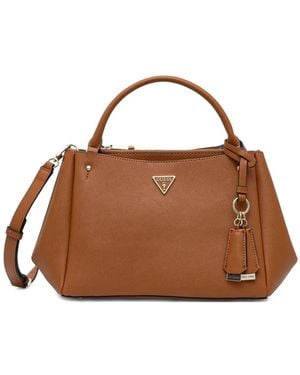 Guess Logo-Plaque Tote Bag - Brown