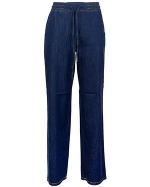Marella Pantalon À Lien De Resserrage - Bleu