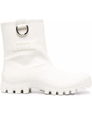 MSGM Round-Toe Rain Boots - White