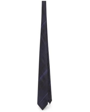 Dolce & Gabbana Striped-Print Twill Tie - White