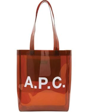 A.P.C. Shopper Met Logoprint - Rood