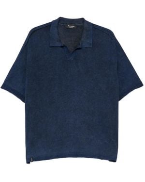 AROVESCIO Derby Knitted T-Shirt - Blue