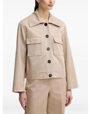 Pedro Del Hierro Madrid Button-Fastening Flap-Pocket Jacket - Natural