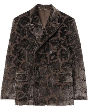 Burberry Doppelreihiges Sakko Aus Jacquard - Schwarz