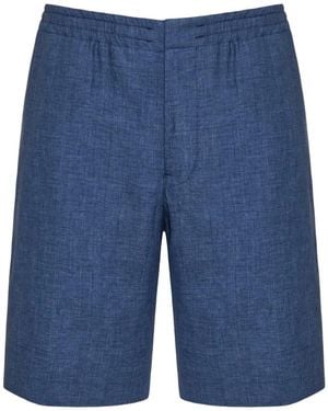 ZEGNA Elasticated-Waistband Shorts - Blue