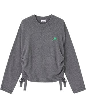 Ganni Drawstring Sweater - Grey