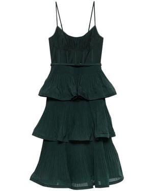Zimmermann Vestido Midi Plisado - Verde