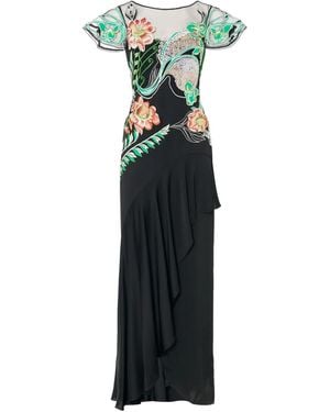 Temperley London Gracia Ruffle Gown - Blue