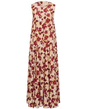 Marni Pleated Floral Dress - White