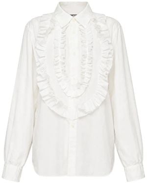 COMME DES GARÇON BLACK Camisa Con Volantes - Blanco