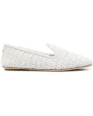 Moncler Interwoven-Design Slippers - White