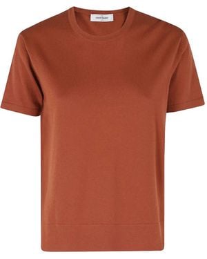 Gran Sasso Fine-Knit Short-Sleeve T-Shirt - Orange