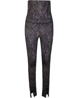 adidas By Stella McCartney Snake-Print Leggings - Gray