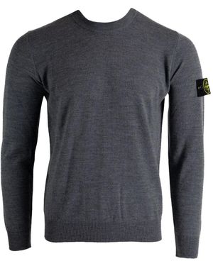 Stone Island 5100071 Pullover mit Logo-Patch - Blau