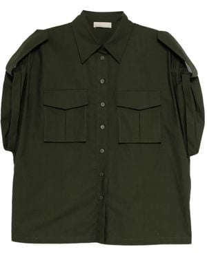Elie Saab Popeline-Hemd - Grün