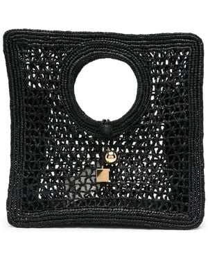 Jacquemus Raffia Tote Bag - Black