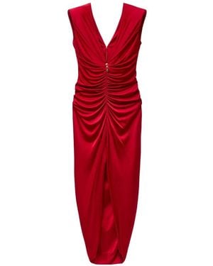 Versace Viscose-Jersey Gown - Red