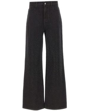 Twentyfourhaitch Anser Rhinestone-Embellished Jeans - Black