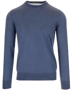 Al Duca d'Aosta Hemd Mit Gerippten Details - Blau