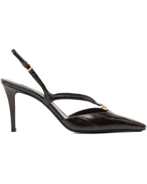 Fendi Ffold Slingback Court Shoes - Brown
