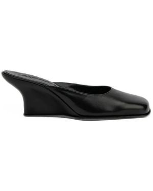BY FAR Caroo Heeled Mules - Black