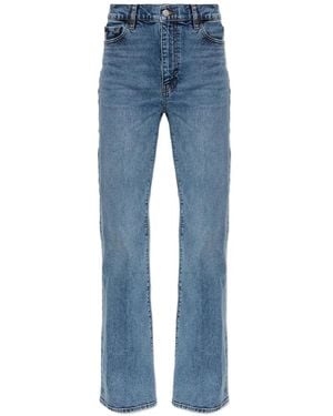 FRAME Arrow Faded-Effect Five-Pocket Jeans - Blue