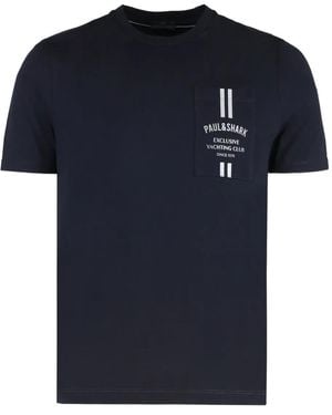 Paul & Shark T-Shirt mit Rundhalsausschnitt - Blau