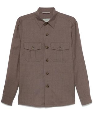 Canali ウールシャツ - ブラウン