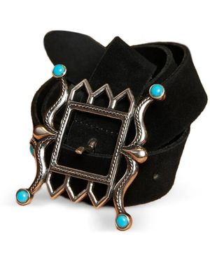 Fortela Tea Leather Belt - Black