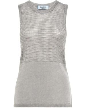 Blugirl Blumarine Perforated Knit Top - Grey