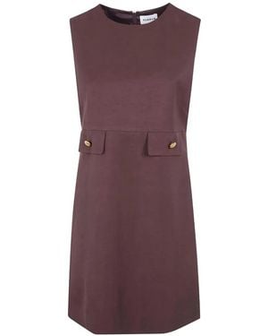 P.A.R.O.S.H. Buttoned-Pocket Dress - Purple