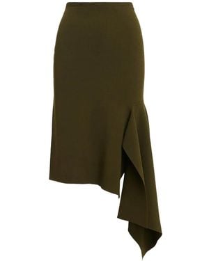 Essentiel Antwerp Kap Asymmetrical Midi Skirt - Green