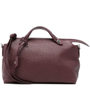 Fendi Medium By The Way Grained-Leather Clutch Bag - Purple
