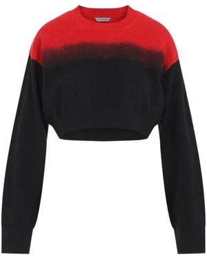 Balenciaga Degradé Cropped Jumper - Black