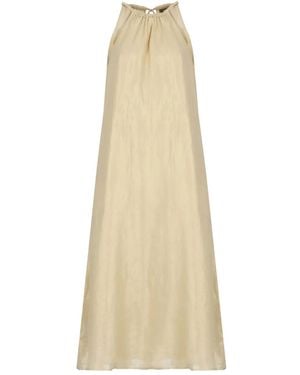 Peserico Maxikleid mit Neckholder - Natur