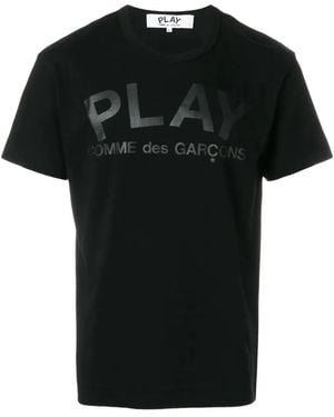Comme des Garçons Logo-Print Cotton T-Shirt - Black